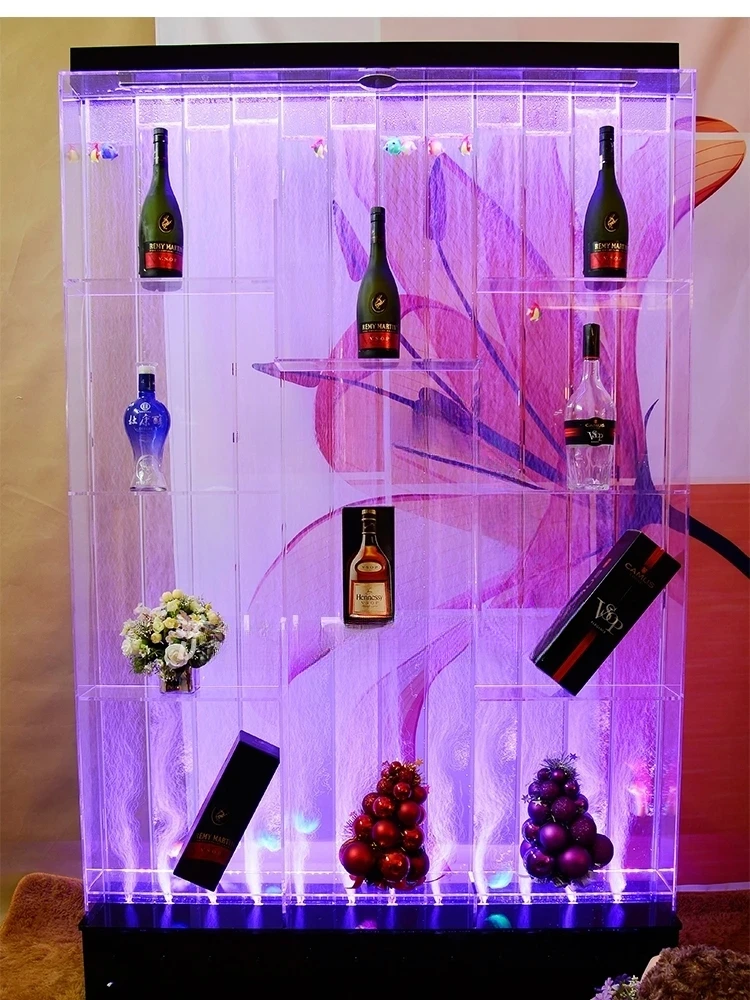 Customized Bubble Screen Wine Cabinet Water Curtain Wall Entrance Decoration Background Partition Flowing Water Ornaments