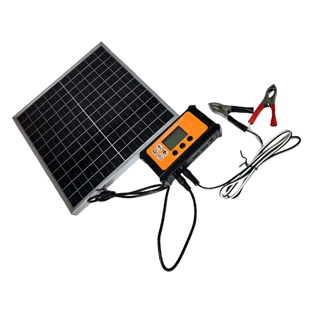 12W Waterproof Monocrystalline Solar Panel IP65 23.5x23.5cm DC Fast Interface for Outdoor Activities and Travel