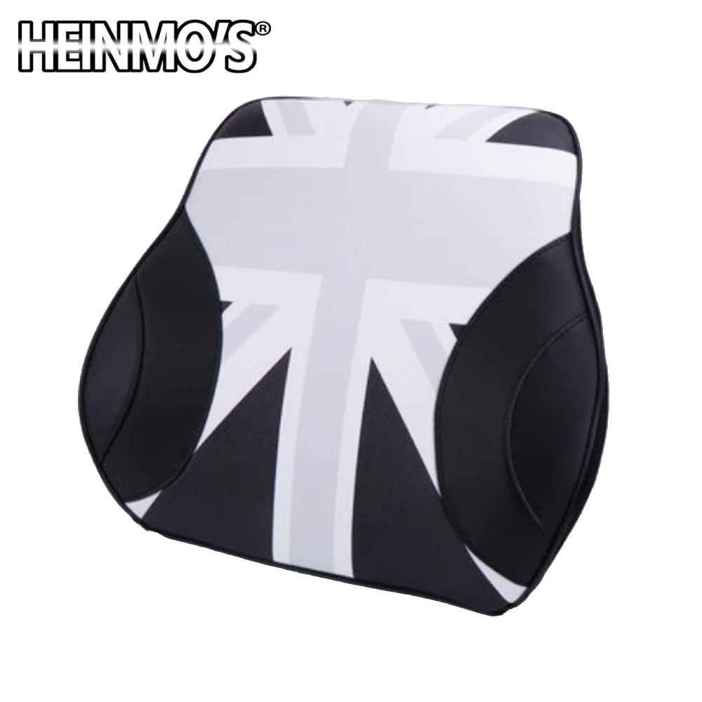 PU Leather Seat Waist Support Cushion For Mini Cooper Fit For Most Car Memory Foam Universal Seat Wait Supports For Mini Cooper
