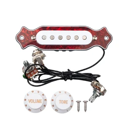 Pre-wired 6-string Single Coil Pickup Cigar Box Guitar Soundhole Pickup Harness With Volume And Tone Pots Guitar Accessories