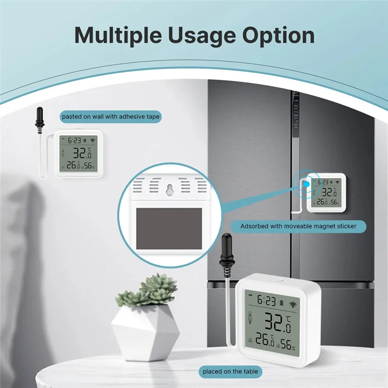 AT02-Smart Temperature Humidity Sensor Wifi Smart Temperature Humidity Sensor Home Humidity Sensor
