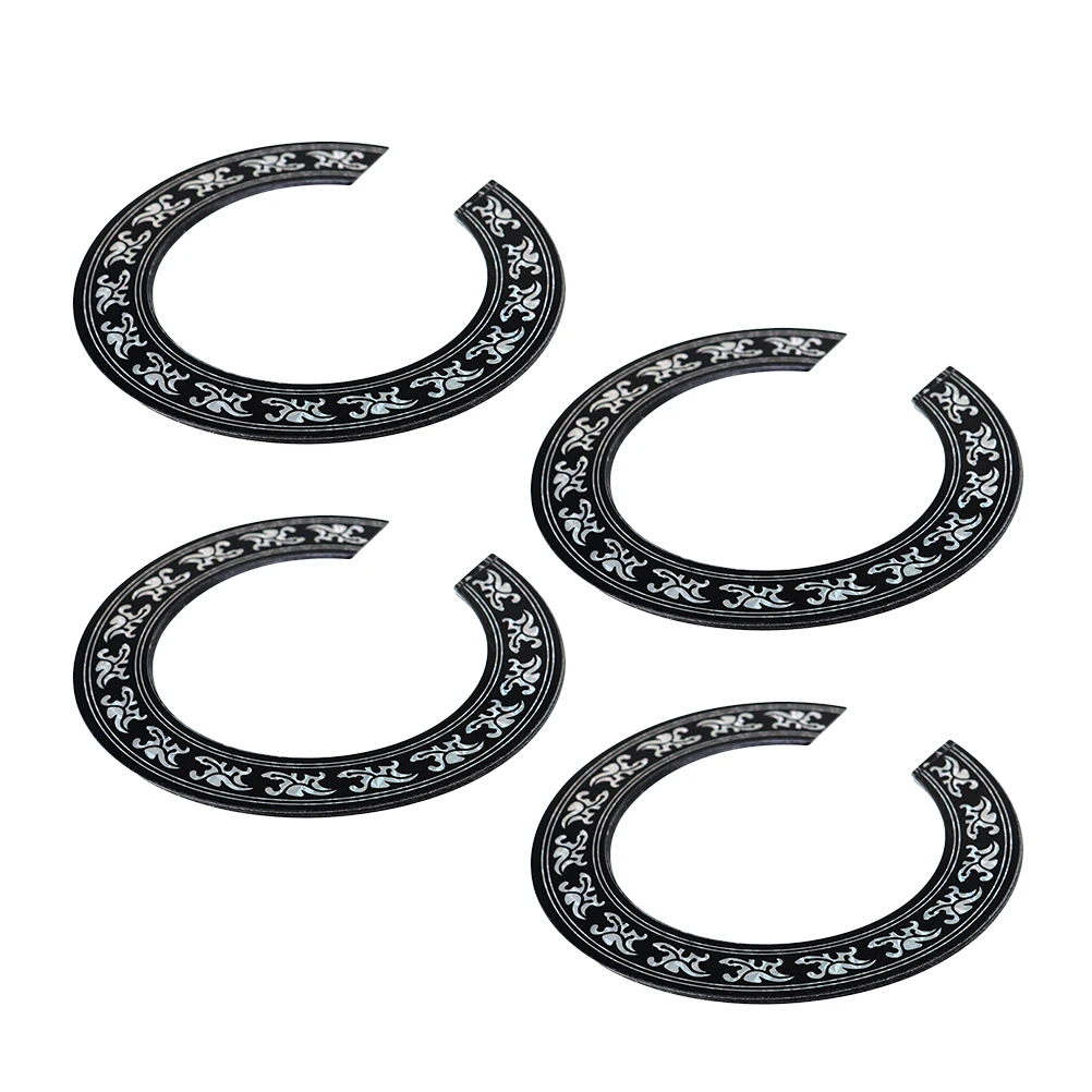 

4Pcs Guitar Sound Hole Rosette Durable Adhesive Thin Design Acoustic Classical Guitar Decorative Decal Sound Hole Decal