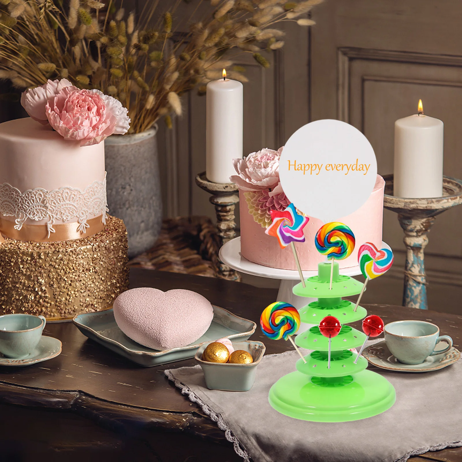 Lollipop Stand For Cake Pops Multi-Hole Display Rack Decorative Lollipop Holder Tabletop Candy Marshmallow Storage Rack