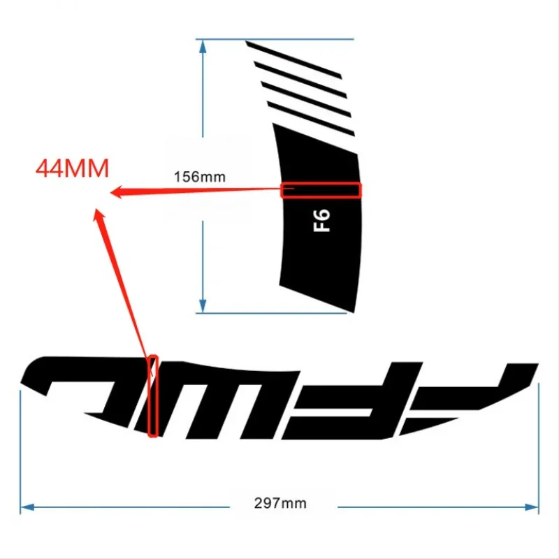 Two Wheelset Stickers for 2021 FFWD F6R Fast Forward MTB Road Bicycle Cycling Bike Decoration Protective Decals