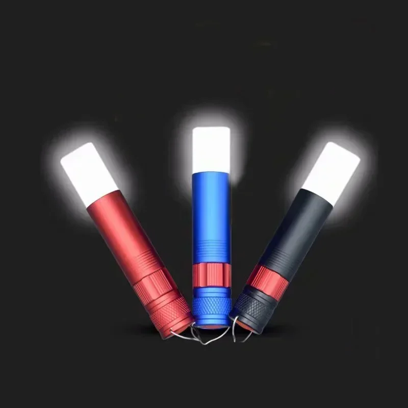 Banggood 1802 Mini LED Flashlight 1* XPE White Red Blue Light 4 Modes Zoomable Torch Hand Work Light with Hook Magnetic Lanterna