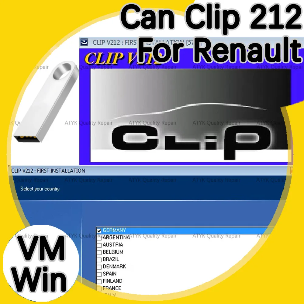 

FOR Renault CanClip212 inspection tools Diagnostic software CanClip 212 Repair equipment Vehicle Maintenance tuning auto new