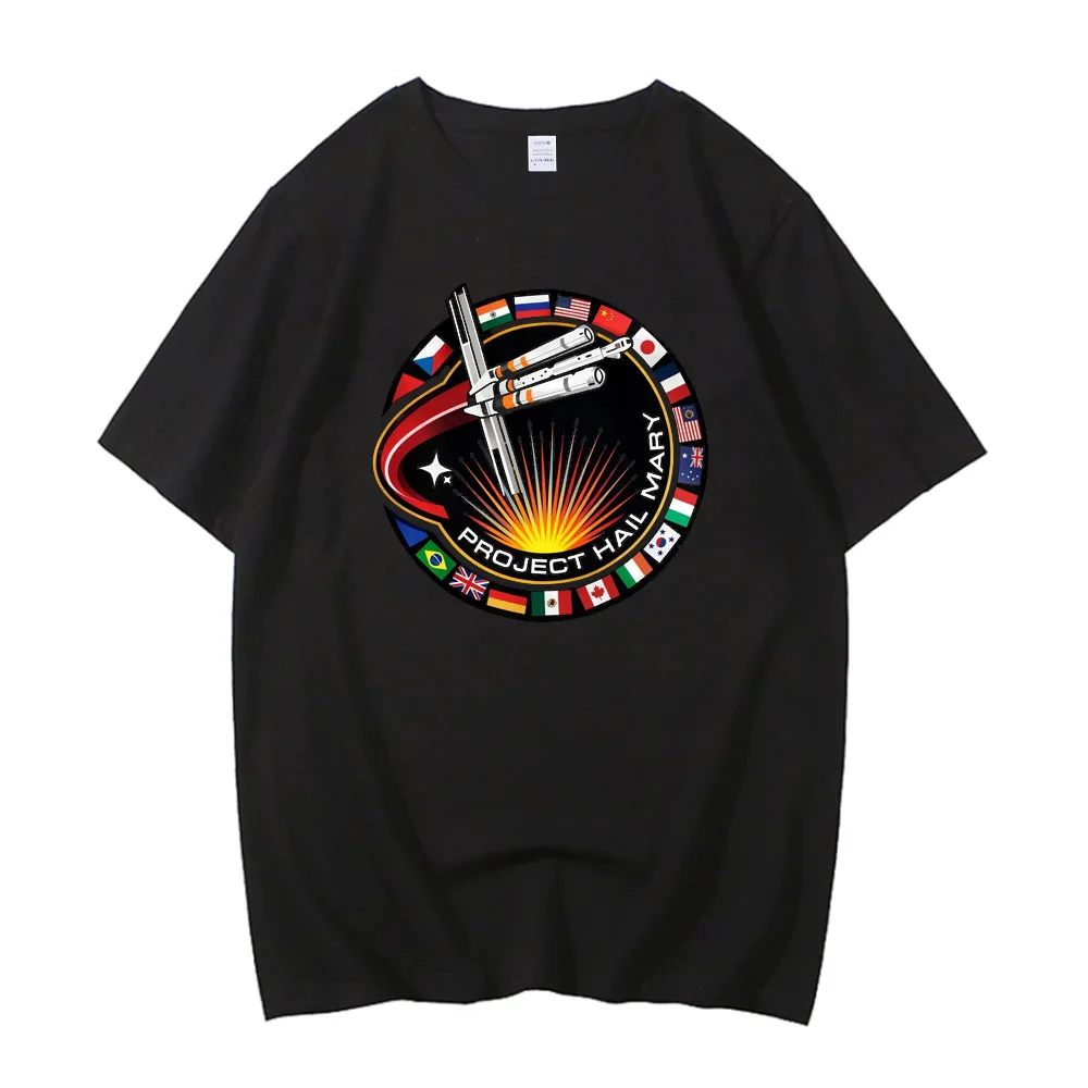 High Quality Cotton Project Hail Mary T Shirt Summer Streetwear T-Shirts Cartoon Harajuku Tee Shirt Short Sleeve