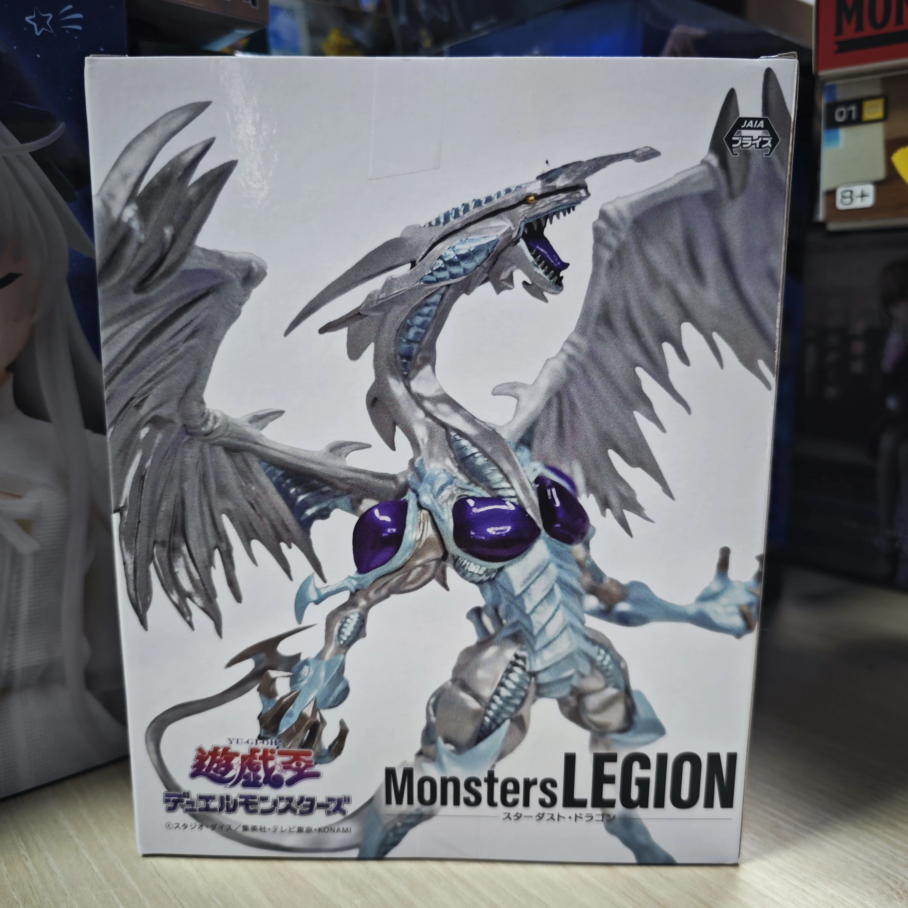 

Официальный Ю-Ги-О KONAMI! Фигурка аниме Monsters LEGION Stardust Dragon, коллекционная статуя из ПВХ и АБС-пластика, лицензированная для дуэлистов