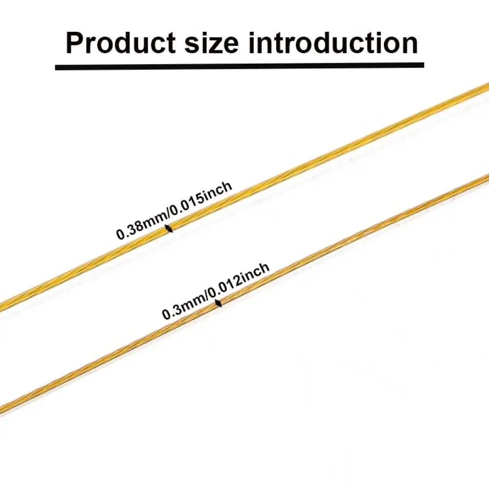 1-5Roll 50m 0.3/0.38mm Nylon Coated Beading Wire,White /Golden /Steel Thread for Jewelry Making DIY Bracelet Necklace Fin