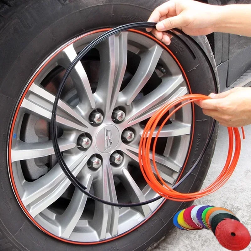 Universal Wheel Rim Protector Strip Anti Curb Rash Waterproof Flexible Trim Tape Car Rim Edge Decor Guard Accessory