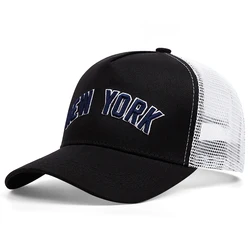 New York men women cartoon trucker hat 3D embroidery baseball caps Shade breathable mesh hat