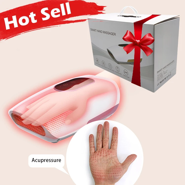 

Smart Library Hand Palm Massager With Heat Women Rechargeable Kneading Massage Finger Numbness Air Compression Cordless Electric