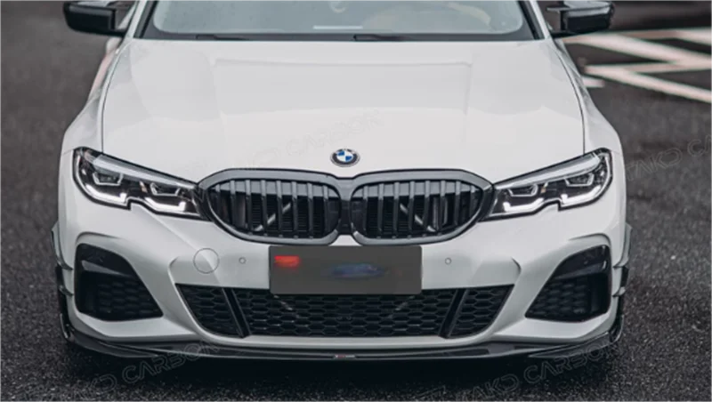 BMW G20 G28 325i 330i 2020 2021 2022 2023 2024 ReaI ドライカーボンファイバーフロントバンパーリップスポイラーキット