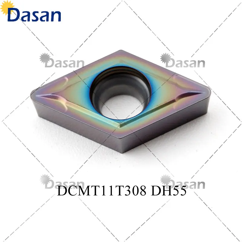 Твердосплавные пластины DCMT11T304 DCMT11T308 для токарного станка с ЧПУ, токарные инструменты для охлажденной стали, 10 шт.