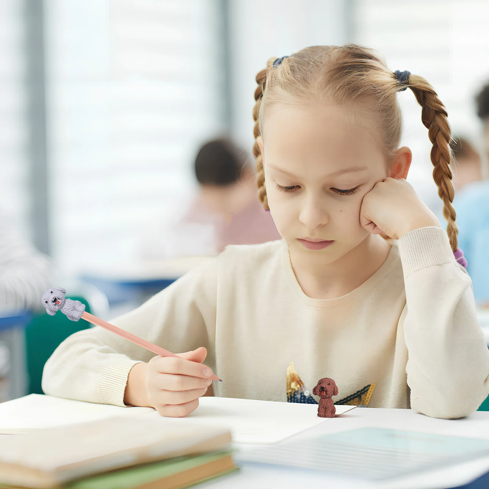 

40Pcs Mini Pencil Erasers Cute Dog Design Eraser Caps for Small Erasers for Classroom Prizes Supplies