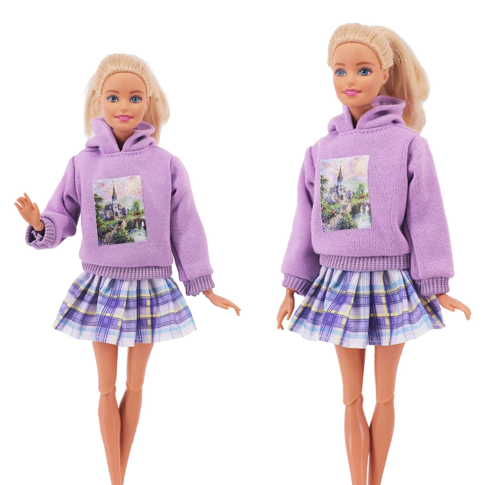 Sudadera con capucha y falda corta para barbie, accesorios de vestir, Blyth, juguetes para niñas, Navidad, cumpleaños, regalos de vacaciones