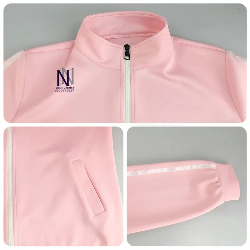 Косплей Bocchi The Rock Gotou Hitori — униформа JK с розовой курткой, юбкой и париком для Хэллоуина dl; 1
