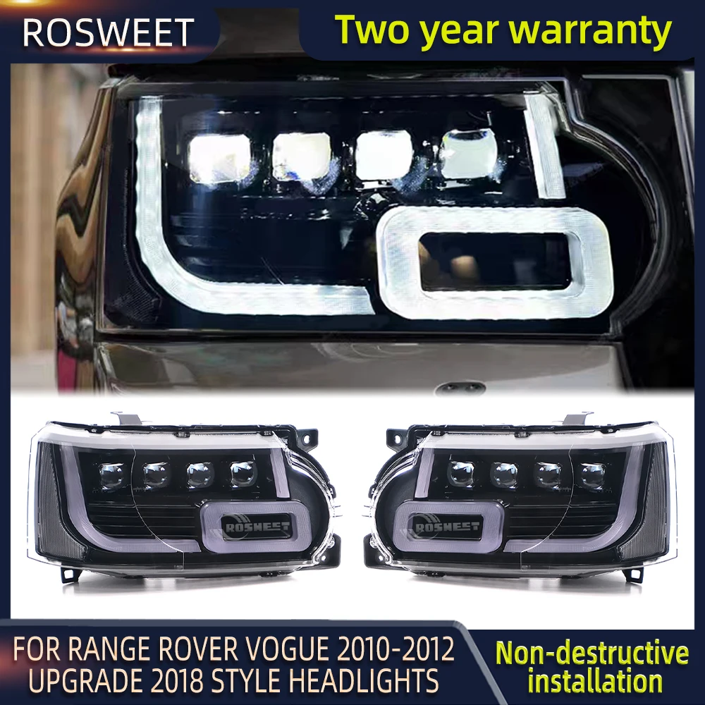 Car Front Headlights For Land Rover Range Rover Vogue 2010 2011 2012 L322 Upgrade L405 2022 Style New LED Front Light Headlamps