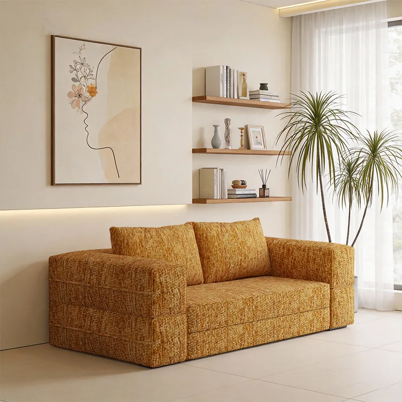 Living room multi-functional flip compression roll wrapping fabric sofa bed
