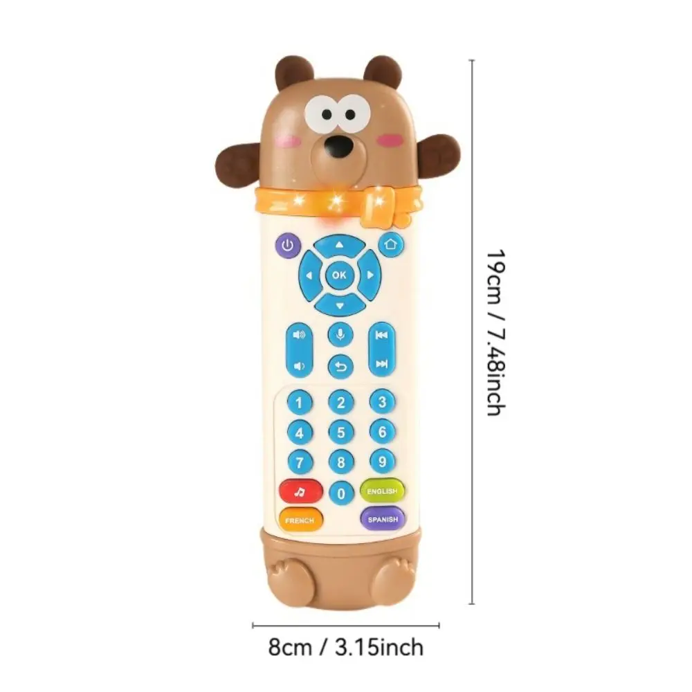 실리콘 아기 리모컨 장난감 동물 모양, 사실적인 빛과 소리, TV 리모컨 장난감, 만화, 가벼움