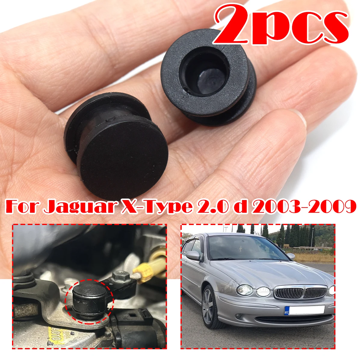2Pcs Gear Shifter Cable Bushing For Jaguar X-Type 2.0d 03-2009 Automatic Connector Gearbox Linkage Rubber Bush Trans 09G321397A