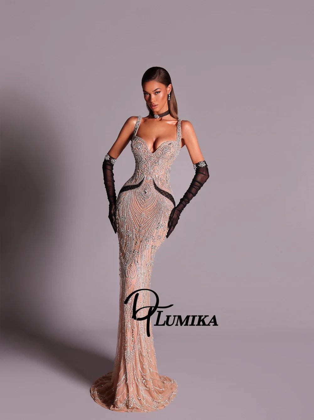 

Роскошное вечернее платье русалки с кристаллами и бисером, винтажное облегающее платье в стиле Гэтсби, блестящее сексуальное коктейльное платье 2026 без перчаток