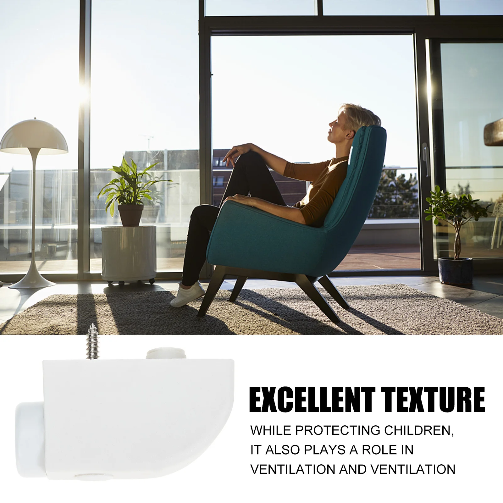 

4Pcs Window Locks Security Sliding Sash Stopper Child Safety Door Lock for Sliding Doors and Windows White Window Locks Security