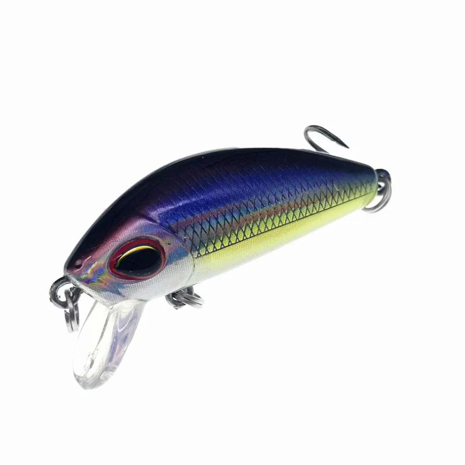 Mini Hard Sinking Wobbler Bait, Minnow Shad Crankbait, All Class Swimmer Fishing Lure, Fresh Salt Water Tackle, 45mm, 4.8g