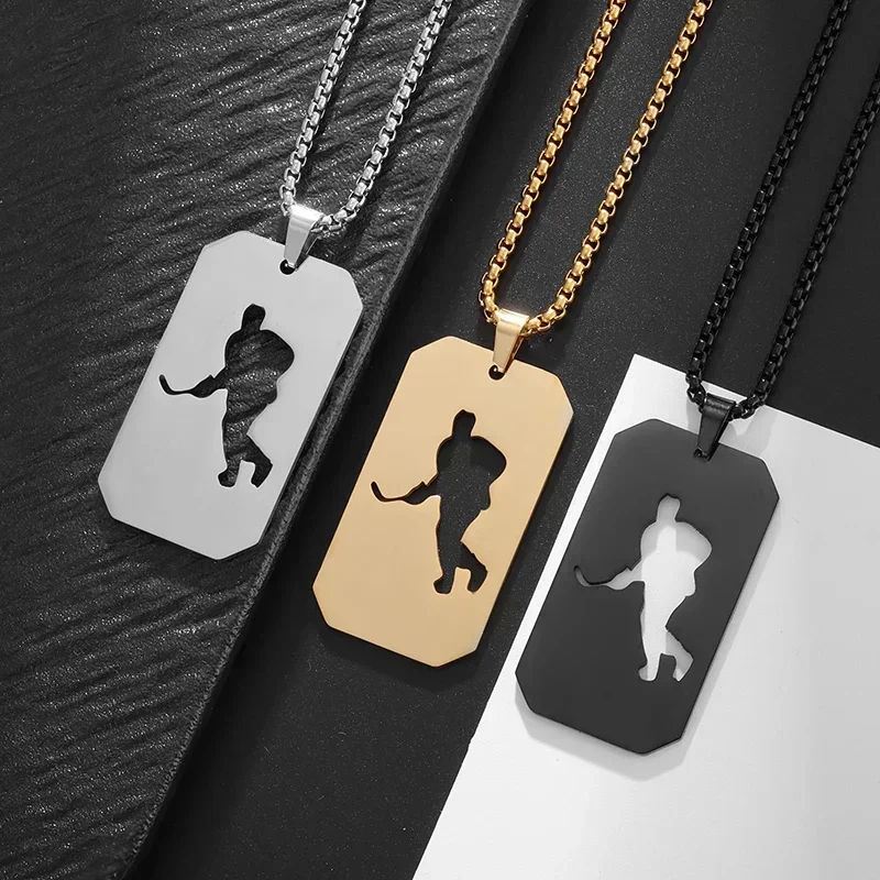 Titanium Steel Golf Tag Necklace Suitable for Men and Women Fashion Game Souvenirs Sports Games Competition Pendants Prizes