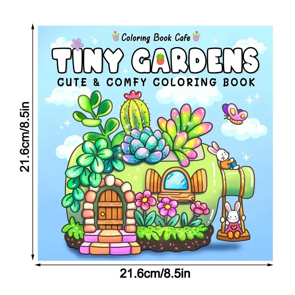 Cute Cartoon Coloring Book Stress Relief Painting Gift Paperback Educational Doodles Book for Adults And Teens