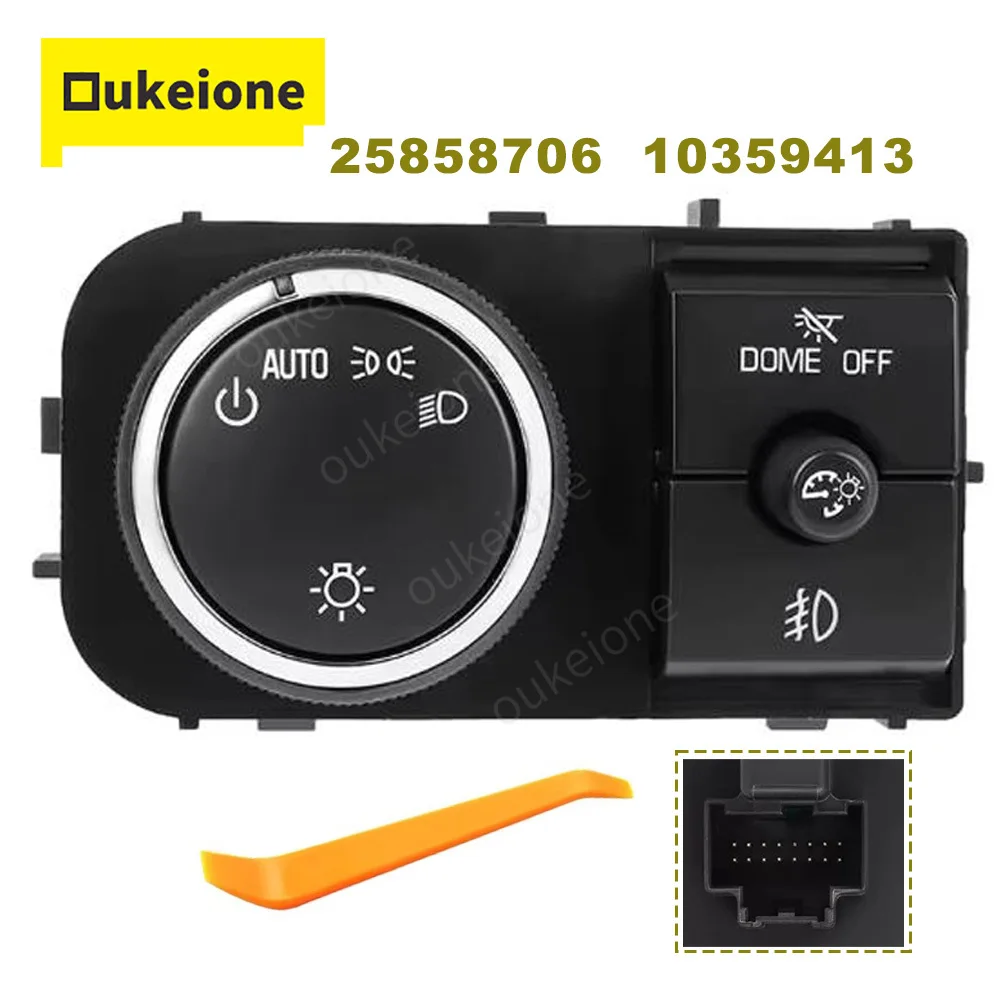 

Car Accessories for Chevrolet Tahoe Suburban Cadillac Escalade Car Headlight Switch Fog Light Control Knob 25858706 10359413