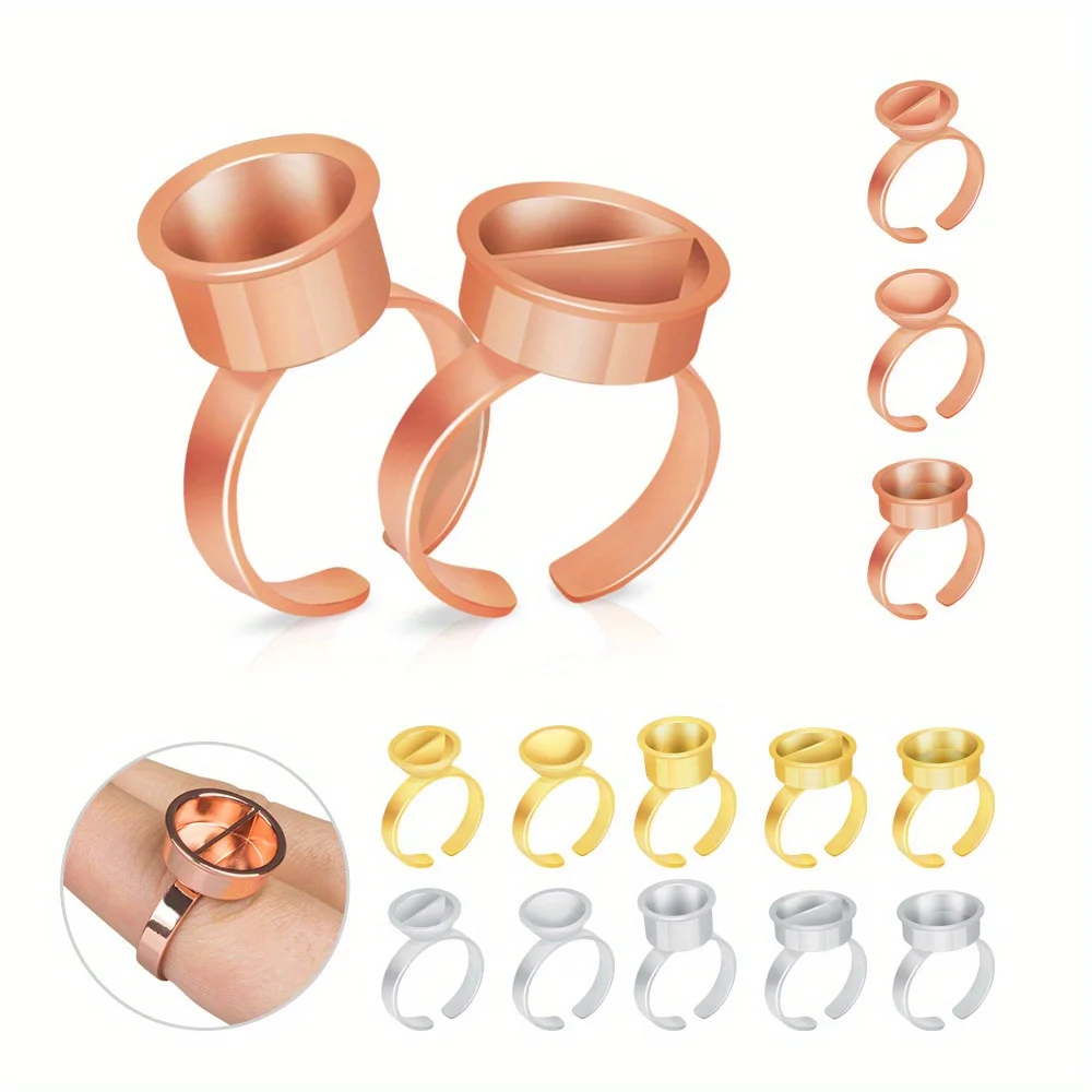Ring Caps For Permanent Pigment Holder Rings Tattoo Ink Eyebrow Lip Tattoo Pigments Holder Rings Container Cup