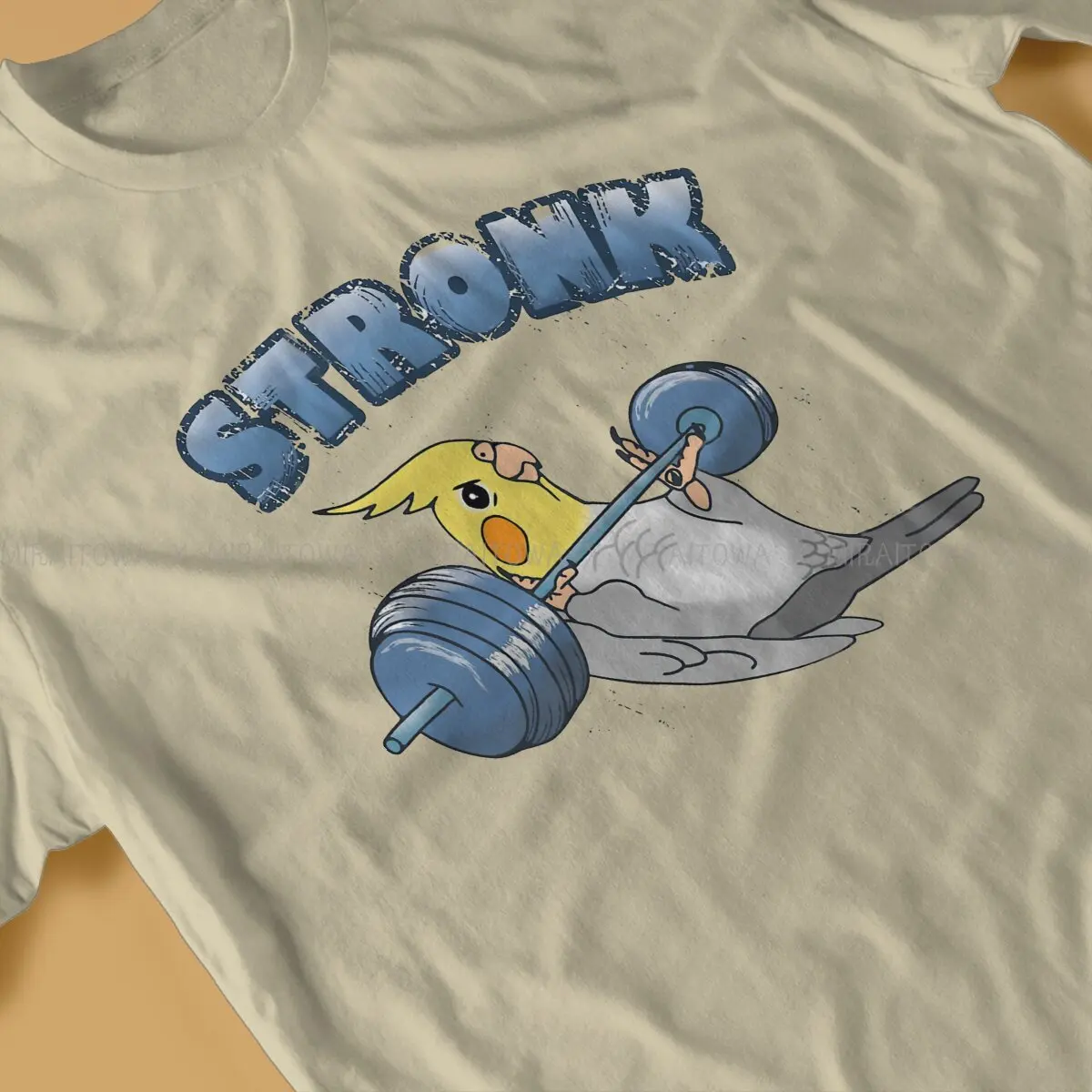 Fitness Parrot Workout Animal Parrots Cockatiel Doodle Men T Shirt Vintage Graphic Loose O-Neck TShirt Harajuku Clothes