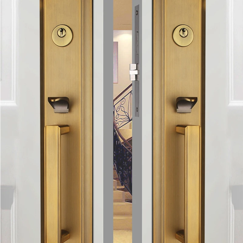 Villa door lock with double wooden facing luxury , conference room