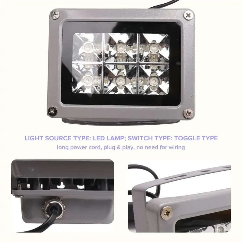B03C-85-260V 405Nm Uv Led Curing Light Lamp Resin For Sla Dlp 3D Printer US Plug