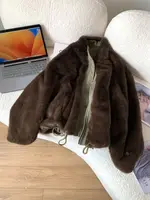 Women 2 Sides Wear Military Green Short Parka Coat 2026 Winter Thick Cargo Jacket Warm Baseball Outerwear Cotton Padded Outwear 4