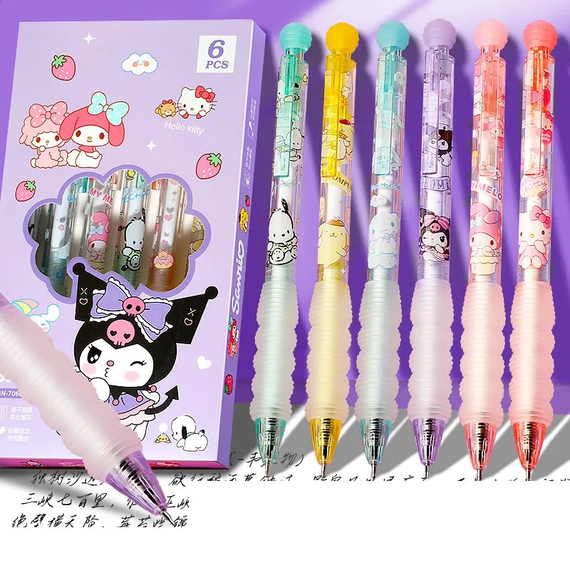 

12pcs/ лот Sanrio мелодия Kuromi гель Пен мило Kitty 0.5 мм черные чернила нейтральные ручки рекламные подарки офис школьные принадлежности