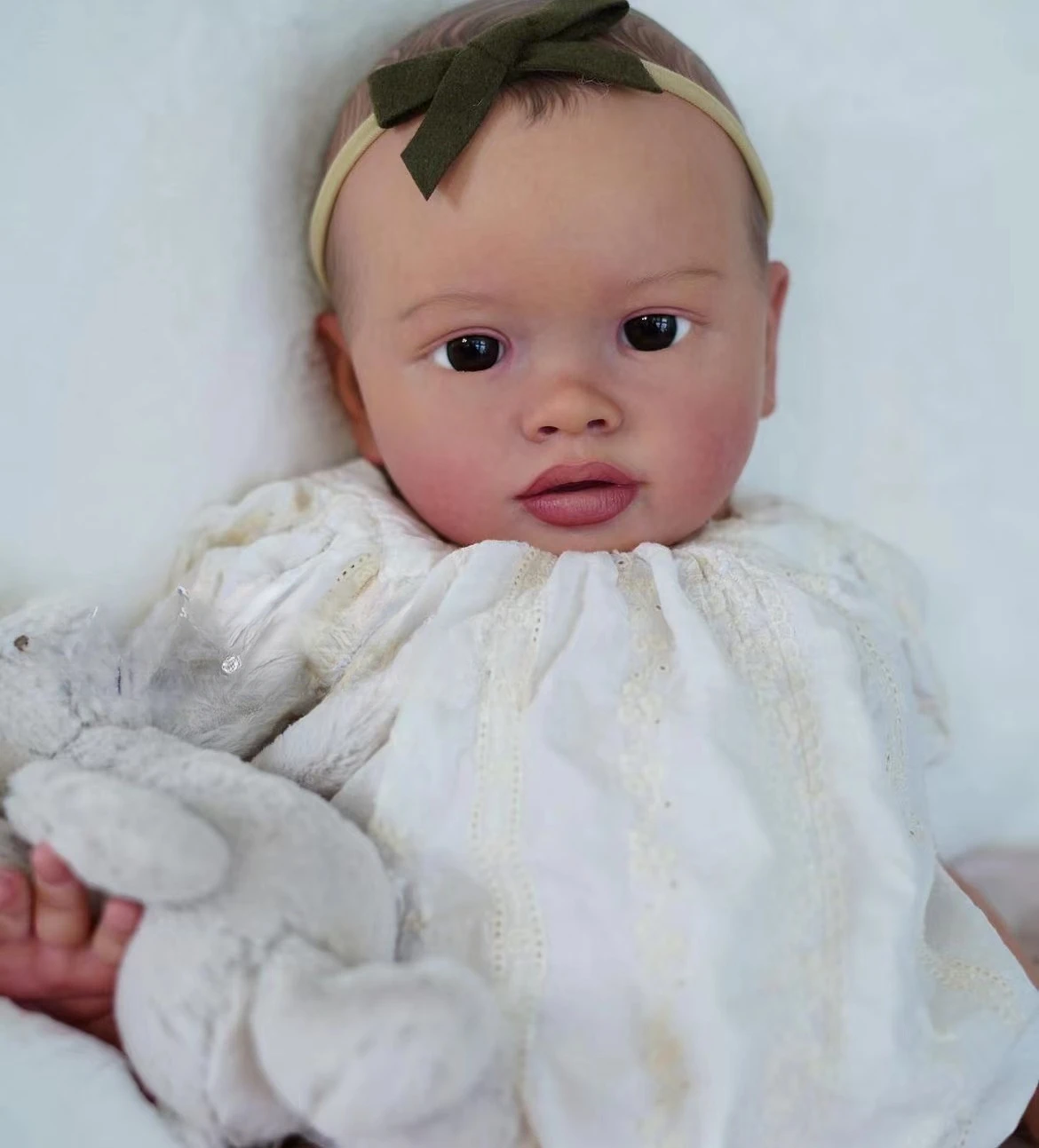 FBBD Artist Painting 26''Reborn Baby Doll Pippa With Hand-Paint Hair Huge Baby 100%Hand-Made Dolls For Girl