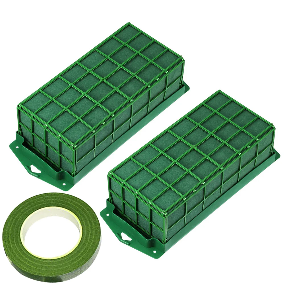 

1 set 1 Set Arrangement Mud Cage Durable Floral Foam For Diy Wedding Party Decor Flower Base Tool Floral Cage With Foam Flower