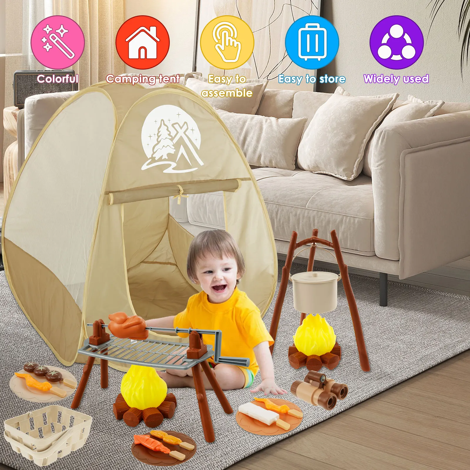 เด็กตั้งแคมป์ชุดของเล่นเต็นท์ป - Outdoor Adventure Kit For Kids บทวิจารณ์และราคา