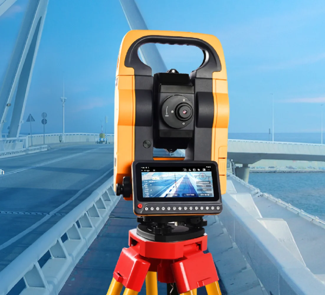 Hi-target HTS-720 Reflectorless 1000m CAD Stakeout, Select Points  Smart Android Total Station with 5.5-inch touch screen