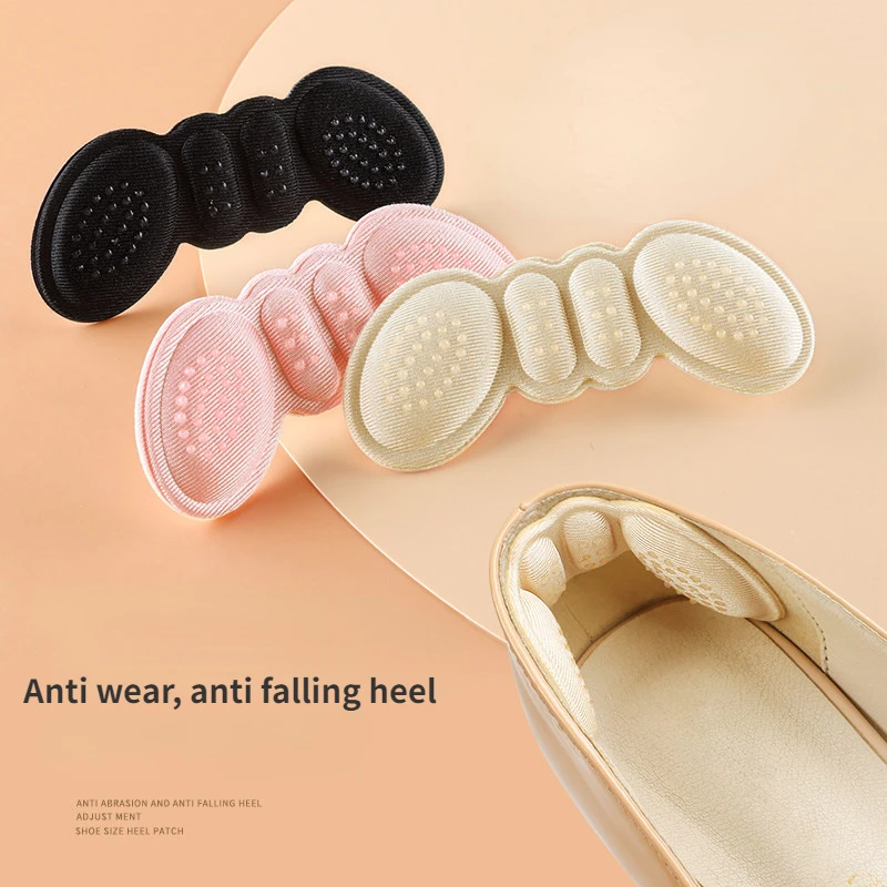 2pcs High Heel Insoles Butterfly Adjust Size Heel Liner Grips Protector Sticker Heel Pad Foot Care Anti Keep Abreast Pads