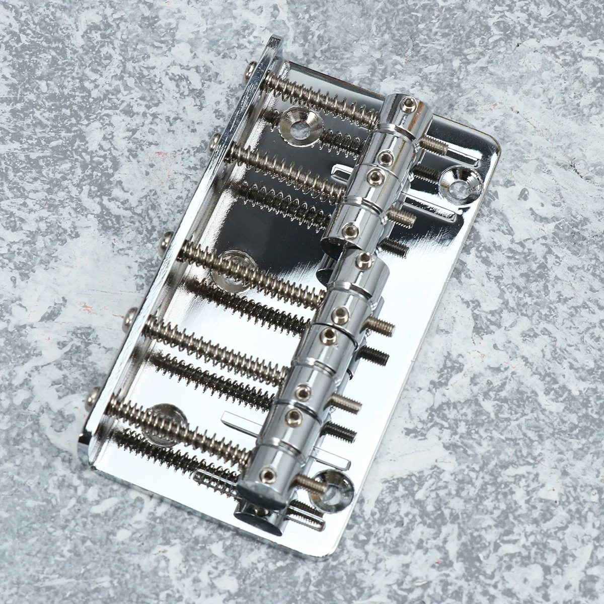 

1 Set GA1022 5 String Metal Saddle Bridge Strain Plate Bridge for Musical Instrument Replacement Guitar Ukulele (Silver)