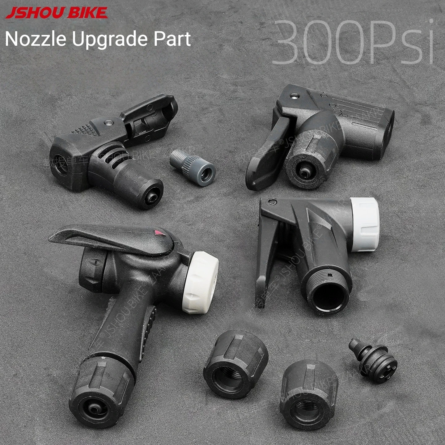 JSHOUBIKE Pump Adapter, Fits 3 Valves Schrader/Presta/Dunlop