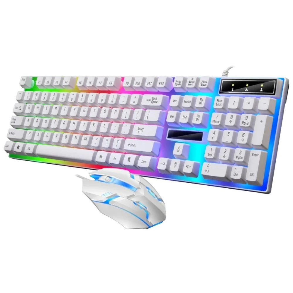 Zhuiguangbao G21B USB Backlit Mechanical Feel Wired Keyboard Mouse Set For Cross Border  Factory Supply（002）