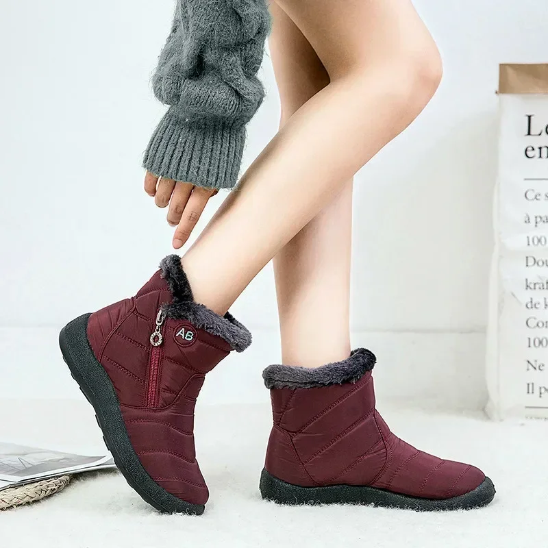 Winter Women Thick Bottom Ankle Boots Women Waterproof Boots Fashion Women Shoes Light Ankle Botas Mujer Warm Winter Boots