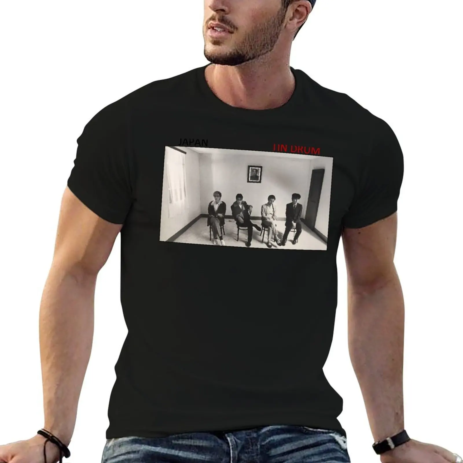 

tshirt anime shirts T-Shirt man Drum graphic photo -Tin band funny (light background) for t Japan