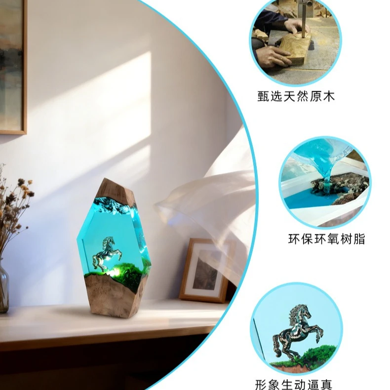 

NEW Creative Model Benetton Resin Handicraft Home Decor Tabletop Ornament Resin Lamp Set Commemorative Gift for The Living Room