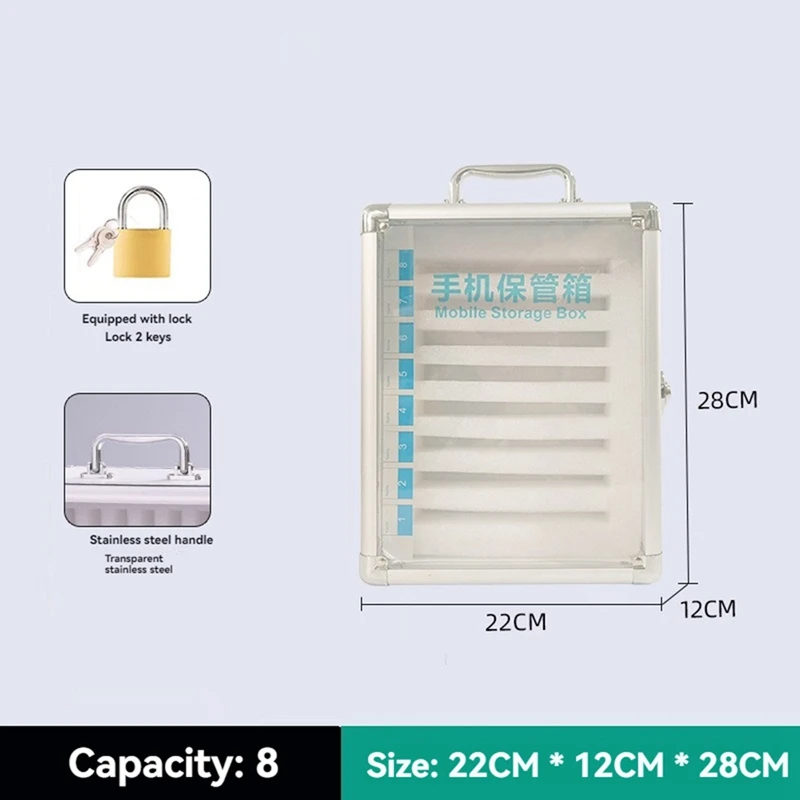 ABRU-Mobile Phone Rack Classroom, Mobile Phone Storage Cabinet,Wall-Mounted Mobile Phone Prison,Mobile Phone Lock Box