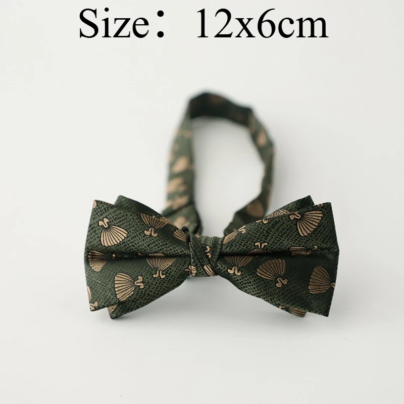 Unique Vintage Gentleman Jacquard Bow Tie Korean Style Formal Bowknot Suit Accessory For Groom Groomsmen Wedding Banquet Party